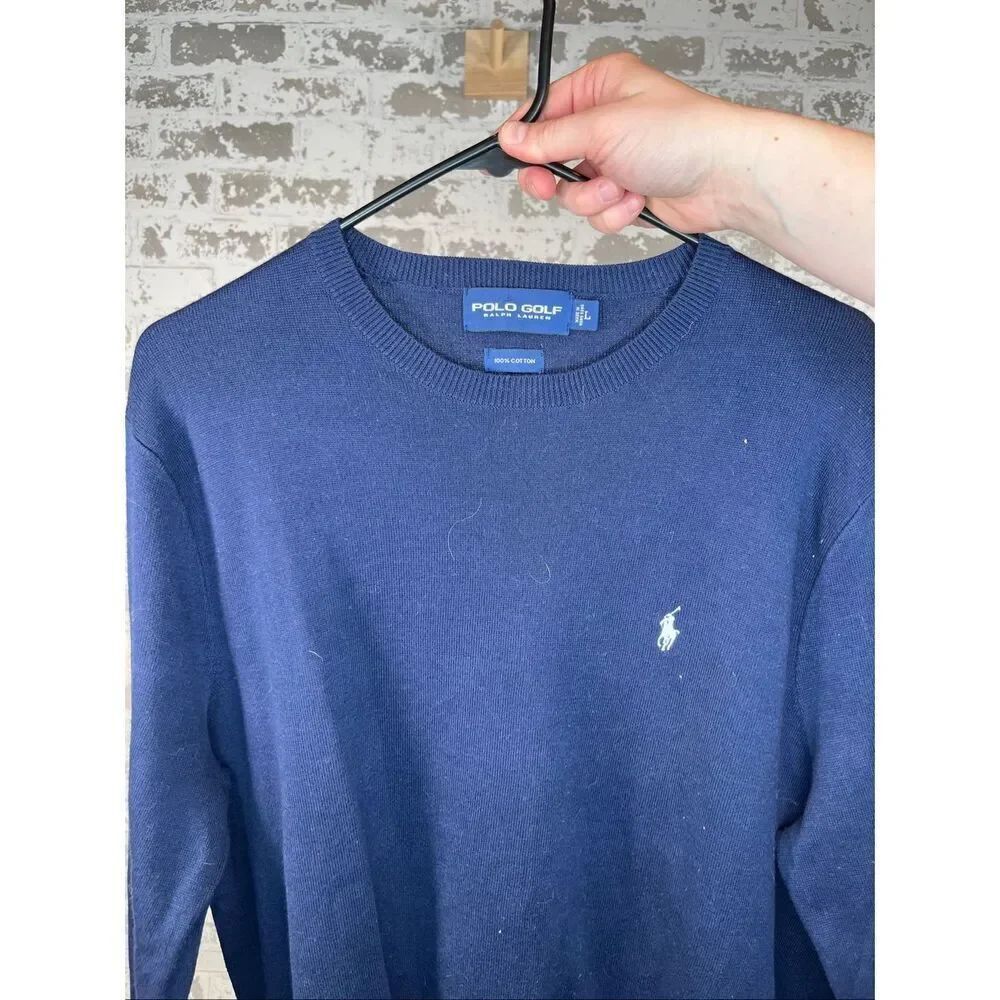 Polo golf Ralph Lauren | mens blue 100% cotton crewneck sweater